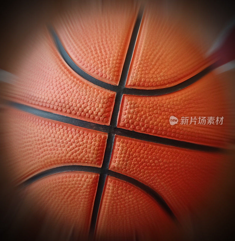 篮球/橙色篮球与vignette边界。